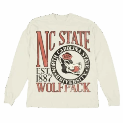 NC State Wolfpack Ivory First Dibs Heavyweight Long Sleeve T-Shirt(Nc State Wolfpack Ivory First Dibs Heavyweight Long Sleeve T Shirt)
