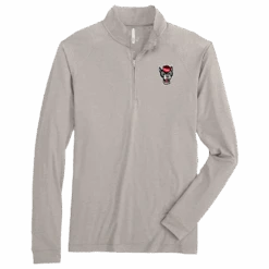 NC State Wolfpack Johnnie-O Grey Freeborne Wolfhead 1/4 Zip Pullover(Nc State Wolfpack Johnnie O Grey Freeborne Wolfhead 1 4 Zip Pullover)