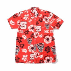 NC State Wolfpack Red Hawaiian Button Up Shirt(Nc State Wolfpack Red Hawaiian Button Up Shirt)