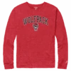 NC State Wolfpack Heather Red Arched Wolfhead Long Sleeve T-Shirt(Nc State Wolfpack Heather Red Arched Wolfhead Long Sleeve T Shirt)