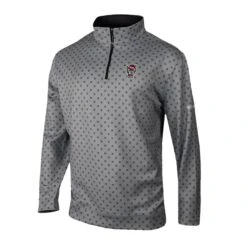 NC State Wolfpack Columbia Cool Grey Omni-Wick Wolfhead Wickham Hills Printed 1/4 Zip(Nc State Wolfpack Columbia Cool Grey Omni Wick Wolfhead Wickham Hills Printed 1 4 Zip)