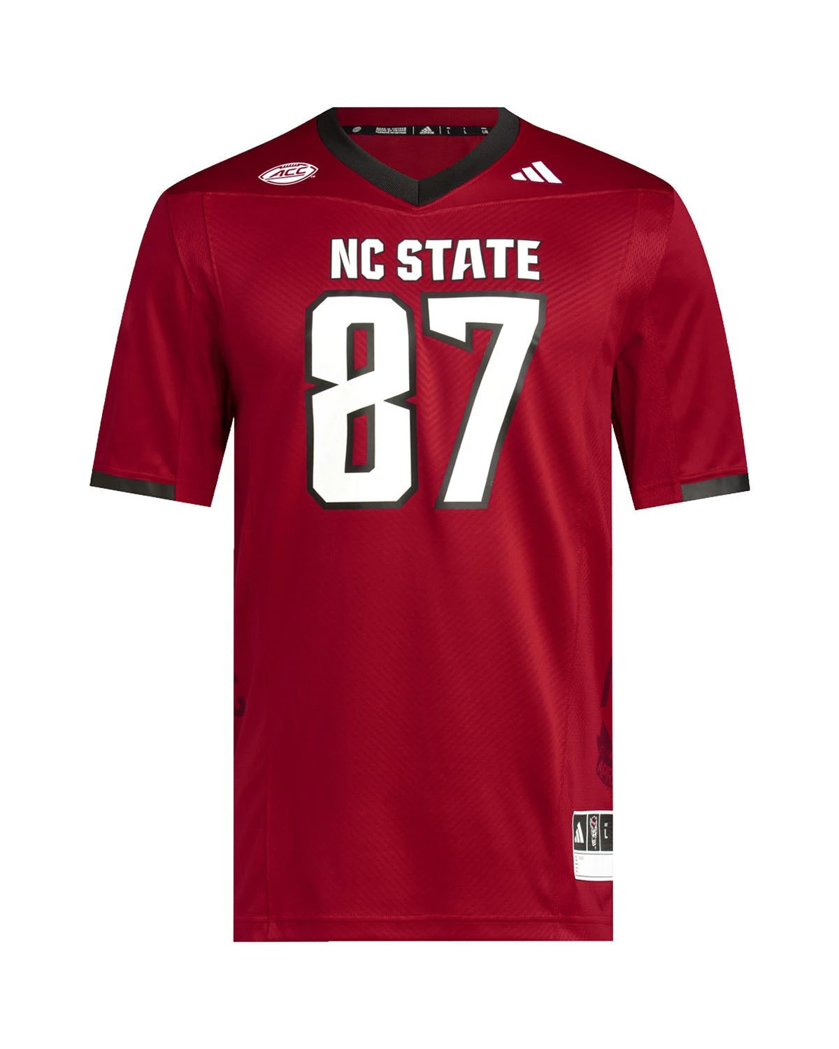 NC State Wolfpack Adidas 2023 Red #87 Premier Football Jersey(Nc State Wolfpack Adidas 2023 Red 87 Premier Football Jersey) 1 NC State Wolfpack Adidas 2023 Red #87 Premier Football Jersey(Nc State Wolfpack Adidas 2023 Red 87 Premier Football Jersey)