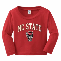 NC State Wolfpack Toddler Red Signature Wolfhead Long Sleeve T-Shirt(Nc State Wolfpack Toddler Red Signature Strutting Wolf Long Sleeve T Shirt)