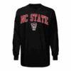 NC State Wolfpack Black Arch Signature Wolfhead Long Sleeve T-Shirt(Nc State Wolfpack Black Arch Nc State Long Sleeve T Shirt)