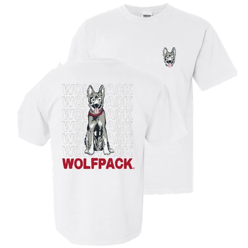 NC State Wolfpack Comfort Colors White Tuffy III T-Shirt(Nc State Wolfpack Comfort Colors White Tuffy Iii T Shirt)