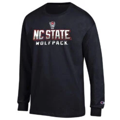 Red And White Shop 26 NC State Wolfpack Champion Youth Black Shadow Letter Long Sleeve T-Shirt(Nc State Wolfpack Champion Youth Black Shadow Letter Long Sleeve T Shirt)