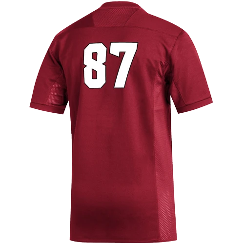 NC State Wolfpack Adidas #87 Red Football Jersey(Nc State Wolfpack Adidas 87 Red Football Jersey) 2 NC State Wolfpack Adidas #87 Red Football Jersey(Nc State Wolfpack Adidas 87 Red Football Jersey) - Image 2