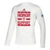 NC State Wolfpack Adidas White Pre Game Honor & Support Performance Long Sleeve(Nc State Wolfpack Adidas White Pre Game Honor Support Performance Long Sleeve)