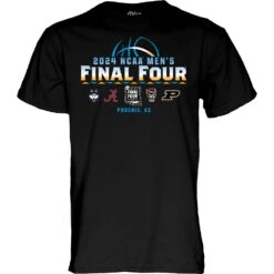 NC State Wolfpack 2024 Men's Basketball Final Four Teams Black T-Shirt(Nc State Wolfpack 2024 Mens Basketball Final Four Teams Black T Shirt)