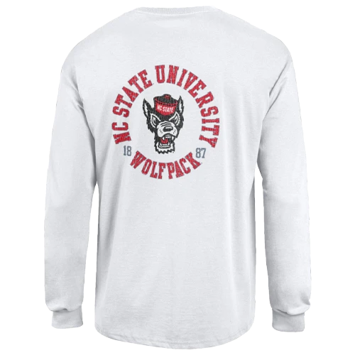 Champion NC State Wolfpack Circle Wolfhead 1887 White Long Sleeve T-Shirt(Nc State Wolfpack Circle Wolfhead 1887 White Long Sleeve T Shirt) 1 Champion NC State Wolfpack Circle Wolfhead 1887 White Long Sleeve T-Shirt(Nc State Wolfpack Circle Wolfhead 1887 White Long Sleeve T Shirt)