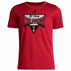 NC State Wolfpack Adidas Red Pregame Youth T-shirt(Nc State Wolfpack Adidas Red Pregame Youth T Shirt)