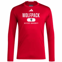 NC State Wolfpack Adidas Red Long Sleeve T-shirt(Nc State Wolfpack Adidas Red Long Sleeve T Shirt)