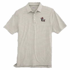 NC State Wolfpack Johnnie-O Grey And White Striped Slobbering Wolf Lyndon Polo(Nc State Wolfpack Johnnie O Grey And White Striped Slobbering Wolf Lyndon Polo)