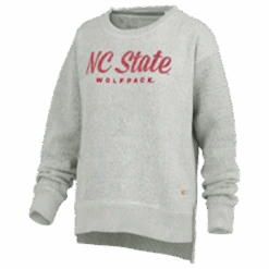 NC State Wolfpack Women's Oatmeal Torrington Amore Terry Fleece Crewneck(Nc State Wolfpack Womens Oatmeal Torrington Amore Terry Fleece Crewneck)