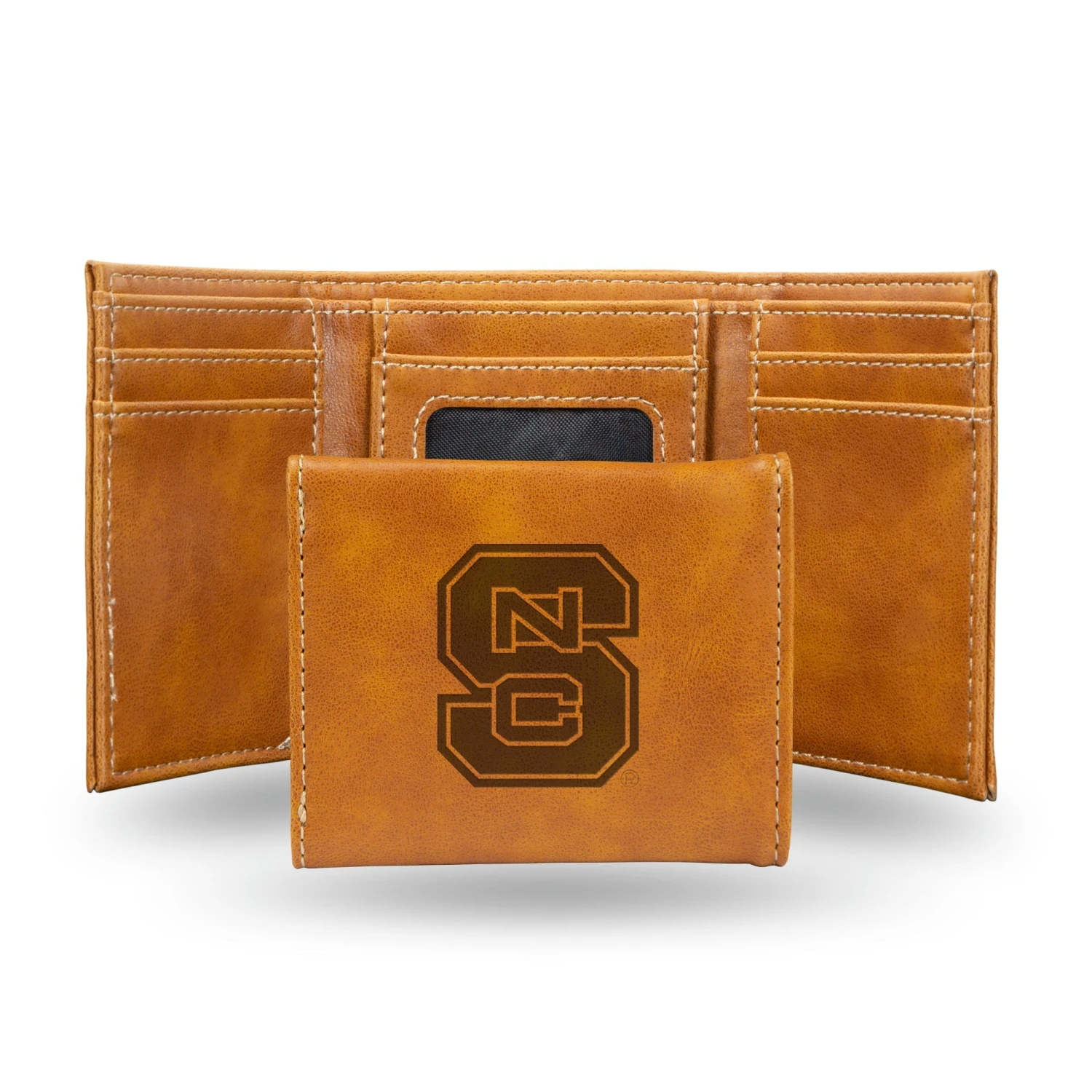 NC State Wolfpack Rico Brown Laser Engraved Block S Trifold Wallet(Nc State Wolfpack Rico Brown Laser Engraved Block S Trifold Wallet) 1 NC State Wolfpack Rico Brown Laser Engraved Block S Trifold Wallet(Nc State Wolfpack Rico Brown Laser Engraved Block S Trifold Wallet)