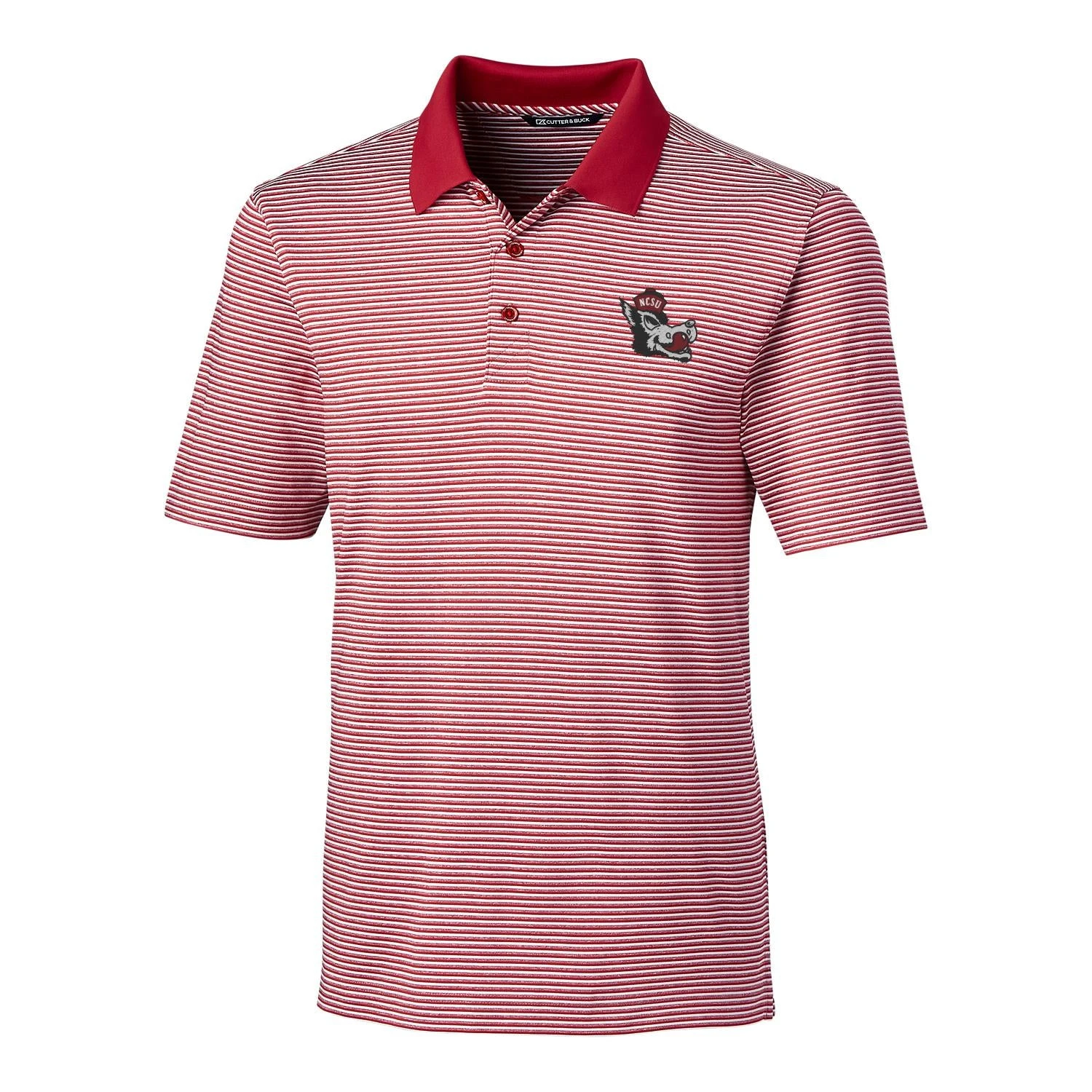 NC State Wolfpack Cutter & Buck Slobbering Wolf Forge Tonal Stripe Polo(Nc State Wolfpack Cutter Buck Slobbering Wolf Forge Tonal Stripe Polo) 1 NC State Wolfpack Cutter & Buck Slobbering Wolf Forge Tonal Stripe Polo(Nc State Wolfpack Cutter Buck Slobbering Wolf Forge Tonal Stripe Polo)