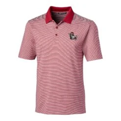 NC State Wolfpack Cutter & Buck Big And Tall Slobbering Wolf Forge Tonal Stripe Polo(Nc State Wolfpack Cutter Buck Big And Tall Slobbering Wolf Forge Tonal Stripe Polo)