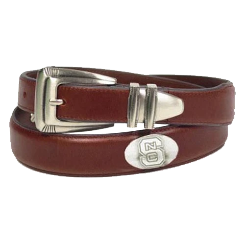 NC State Wolfpack Brown Concho Tip Leather Belt(Nc State Wolfpack Brown Concho Tip Leather Belt) 1 NC State Wolfpack Brown Concho Tip Leather Belt(Nc State Wolfpack Brown Concho Tip Leather Belt)