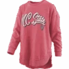 NC State Wolfpack Women's Heathered Red Harlow Rounded Bottom Fleece Crewneck(Nc State Wolfpack Womens Heathered Red Harlow Rounded Bottom Fleece Crewneck)