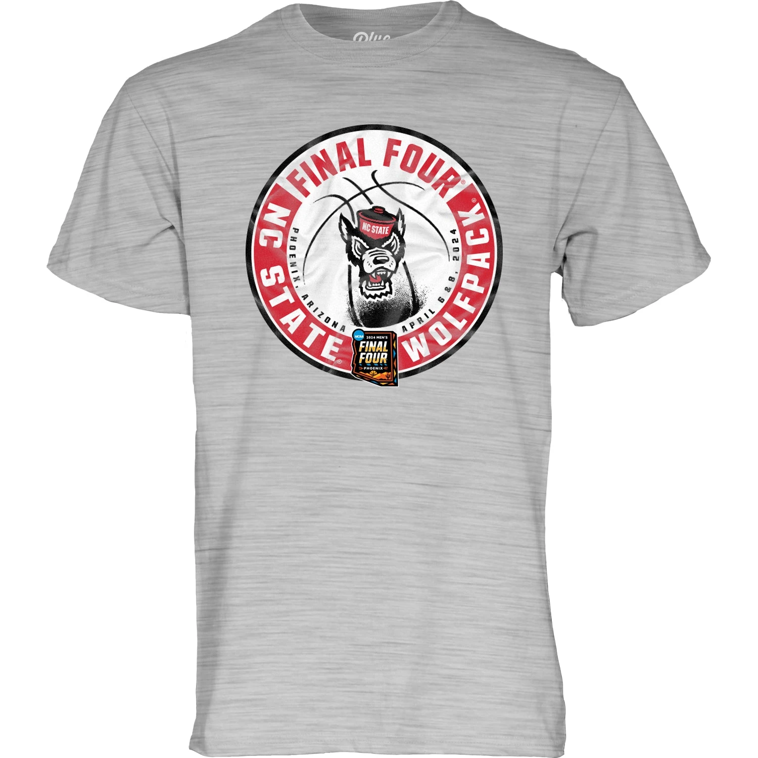 NC State Wolfpack 2024 Men's Basketball Final Four Sports Grey T-Shirt(Nc State Wolfpack 2024 Mens Basketball Final Four Sports Grey T Shirt)
