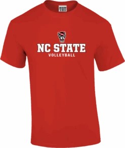 NC State Wolfpack Red Wolfhead Volleyball T-Shirt(Nc State Wolfpack Red Wolfhead Volleyball T Shirt 1)