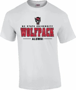 NC State Wolfpack White Wolfhead Alumni T-Shirt(Nc State Wolfpack Trt White Wolfhead Alumni T Shirt)