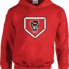 NC State Wolfpack Red Wolfhead Baseball Homeplate Hooded Sweatshirt(Nc State Wolfpack Red Wolfhead Baseball Homeplate Hooded Sweatshirt)