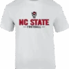 NC State Wolfpack Youth White Wolfhead Football T-Shirt(Nc State Wolfpack Trt Youth White Wolfhead Football T Shirt)
