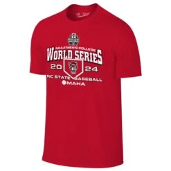 NC State Wolfpack Retro Brands Youth Red 2024 College World Series T-Shirt(Nc State Wolfpack Retro Brands Youth Red 2024 College World Series T Shirt)