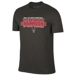 NC State Wolfpack Heathered Black 2024 ACC Men's Basketball Tournament Champions Bracket T-Shirt(Nc State Wolfpack Heathered Black 2024 Acc Mens Basketball Tournament Champions Bracket T Shirt) -Red And White Shop VNS8450A TV7051F HBK FRONT