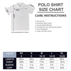 Red And White Shop -Red And White Shop Vive La Fete Youth and Toddler Polo Sizechart