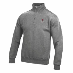 NC State Wolfpack Granite Heather Big Cotton 1/4 Zip Jacket(Nc State Wolfpack Granite Heather Big Cotton 1 4 Zip Jacket)