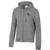 NC State Wolfpack Big Cotton Charcoal Heather Slobbering Wolf Full Zip Hooded Sweatshirt(Nc State Wolfpack Big Cotton Charcoal Heather Slobbering Wolf Full Zip Hooded Sweatshirt)