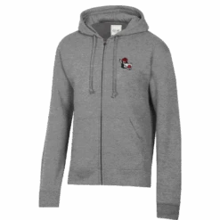 NC State Wolfpack Big Cotton Charcoal Heather Slobbering Wolf Full Zip Hooded Sweatshirt(Nc State Wolfpack Big Cotton Charcoal Heather Slobbering Wolf Full Zip Hooded Sweatshirt)
