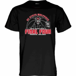 NC State Wolfpack Blue84 2024 Men's Basketball Final Four Black Skyline T-Shirt(Nc State Wolfpack Blue84 2024 Mens Basketball Final Four Black Skyline T Shirt)