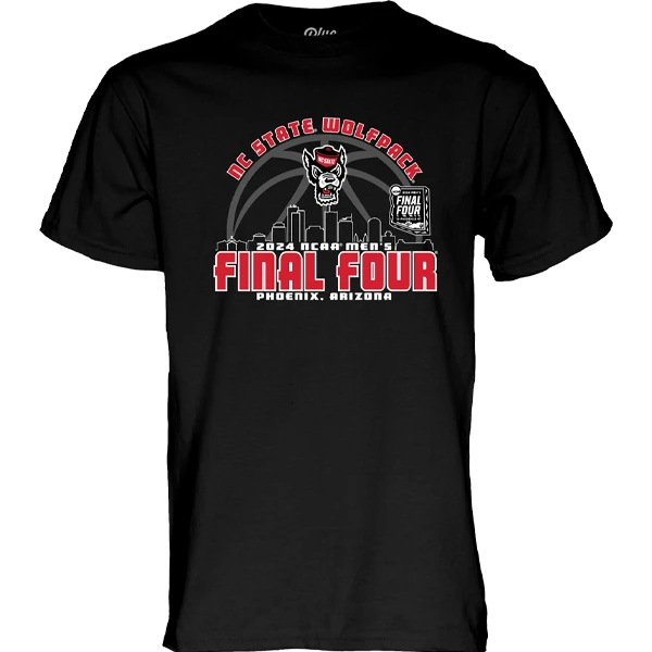 NC State Wolfpack Blue84 2024 Men's Basketball Final Four Black Skyline T-Shirt(Nc State Wolfpack Blue84 2024 Mens Basketball Final Four Black Skyline T Shirt) 1 NC State Wolfpack Blue84 2024 Men's Basketball Final Four Black Skyline T-Shirt(Nc State Wolfpack Blue84 2024 Mens Basketball Final Four Black Skyline T Shirt)