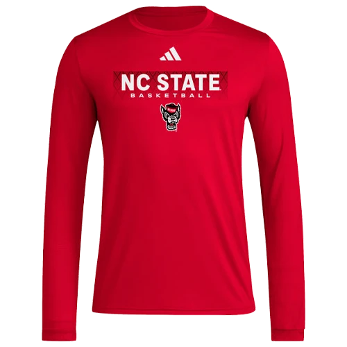 NC State Wolfpack Adidas Red 2024 Pre-Game Basketball Long Sleeve T-Shirt(Nc State Wolfpack Adidas Red 2024 Pre Game Basketball Long Sleeve T Shirt) 1 NC State Wolfpack Adidas Red 2024 Pre-Game Basketball Long Sleeve T-Shirt(Nc State Wolfpack Adidas Red 2024 Pre Game Basketball Long Sleeve T Shirt)