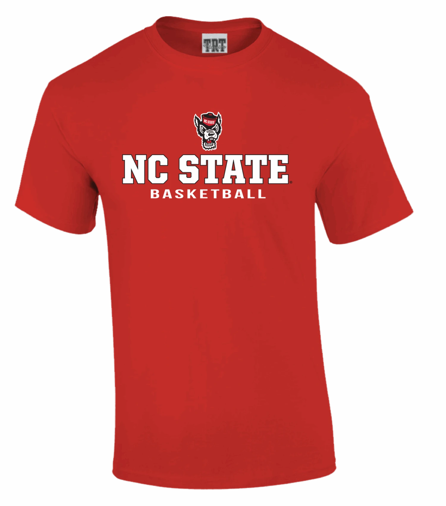 NC State Wolfpack Red Wolfhead Basketball T-Shirt(Nc State Wolfpack Trt Red Wolfhead Basketball T Shirt)