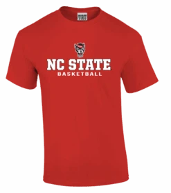 NC State Wolfpack Youth Red Wolfhead Basketball T-Shirt(Nc State Wolfpack Trt Youth Red Wolfhead Basketball T Shirt)