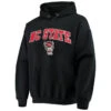 NC State Wolfpack Black Arched Signature Wolfhead Hooded Sweatshirt(Nc State Wolfpack Retro Brands Black Arched Wolfhead Hooded Sweatshirt)