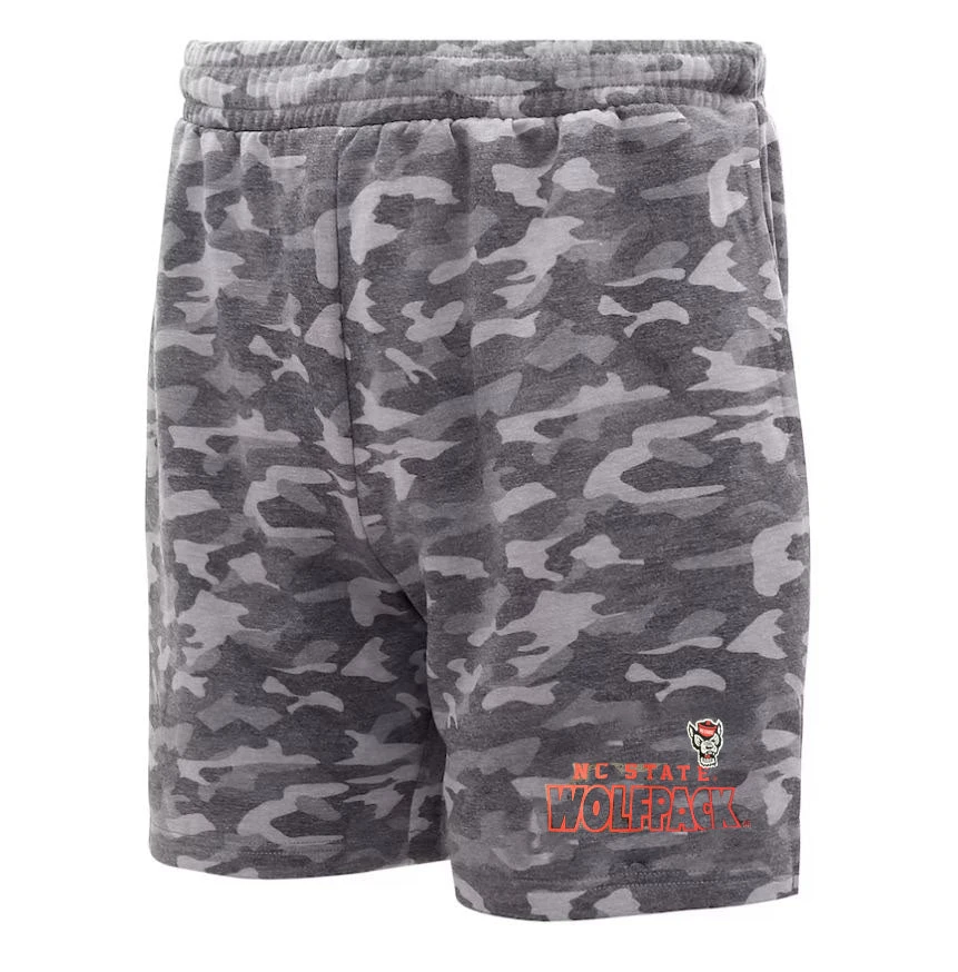 NC State Wolfpack Men's Charcoal Camo Biscayne Fleece Shorts(Nc State Wolfpack Mens Charcoal Camo Biscayne Fleece Shorts) 1 NC State Wolfpack Men's Charcoal Camo Biscayne Fleece Shorts(Nc State Wolfpack Mens Charcoal Camo Biscayne Fleece Shorts)