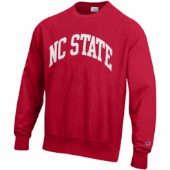 NC State Wolfpack Champion Red Reverse Weave Arch Crewneck Sweatshirt(Nc State Wolfpack Champion Red Reverse Weave Arch Crewneck Sweatshirt)