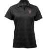 NC State Wolfpack Antigua Women's Black Multi Compass Short Sleeve Polo Shirt(Nc State Wolfpack Antigua Womens Black Multi Compass Short Sleeve Polo Shirt)