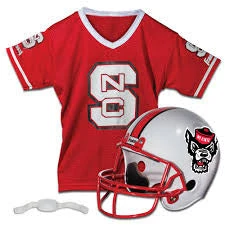 NC State Wolfpack Wolfhead And Block S Jersey And Helmet Set(Nc State Wolfpack Wolfhead And Block S Jersey And Helmet Set)