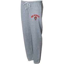 NC State Wolfpack Women's Grey Mainstream Wolfhead Knit Jogger Sweatpants(Nc State Wolfpack Womens Grey Mainstream Wolfhead Knit Jogger Sweatpants)