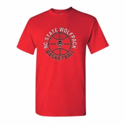 NC State Wolfpack Red Wolfhead Basketball T-Shirt(Nc State Wolfpack Red Wolfhead Basketball T Shirt 1)
