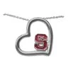 NC State Wolfpack Red Heart Pendant Necklace(Nc State Wolfpack Red Heart Pendant Necklace)