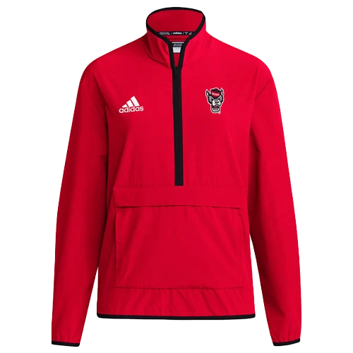 NC State Wolfpack Adidas 1/4 Zip Red Woven Jacket(Nc State Wolfpack Adidas 1 4 Zip Red Woven Jacket) 1 NC State Wolfpack Adidas 1/4 Zip Red Woven Jacket(Nc State Wolfpack Adidas 1 4 Zip Red Woven Jacket)