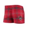 NC State Wolfpack Women's Red And Black Ultimate Flannel Shorts(Nc State Wolfpack Womens Red And Black Ultimate Flannel Shorts)