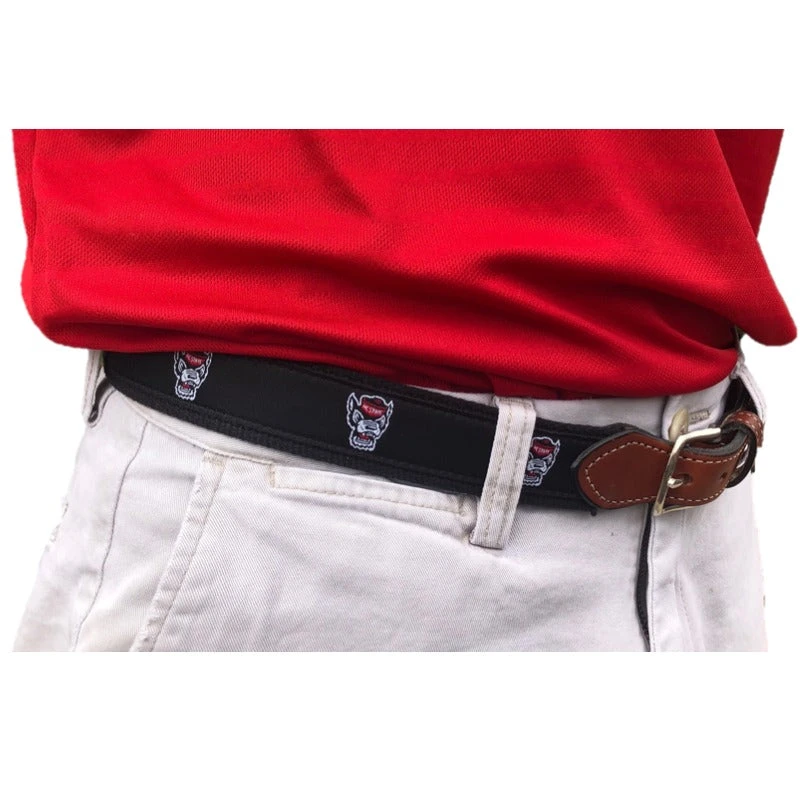NC State Wolfpack Black Wolfhead Web Belt(Nc State Wolfpack Black Wolfhead Web Belt) 1 NC State Wolfpack Black Wolfhead Web Belt(Nc State Wolfpack Black Wolfhead Web Belt)